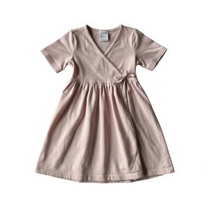 Hanna Andersson Wrap Dress Stretch Jersey Toddler Girl Neutral Size 2T
